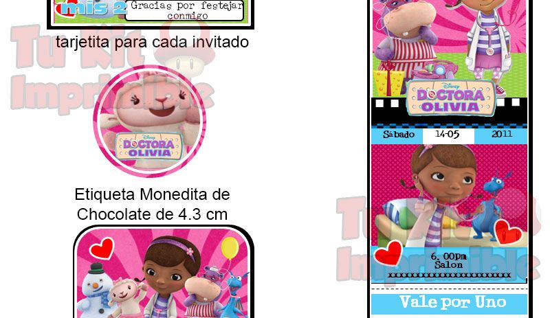 Invitaciones Doctora Juguetes