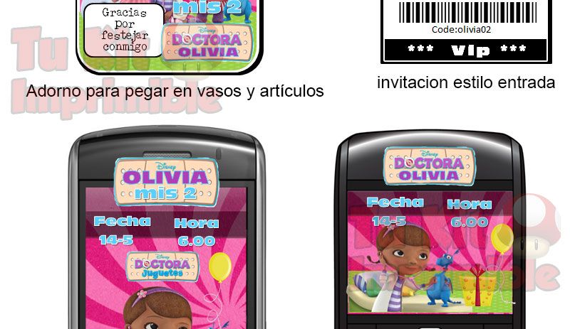 Invitaciones Doctora Juguetes