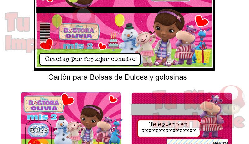 Invitaciones Doctora Juguetes