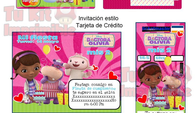 Invitaciones Doctora Juguetes