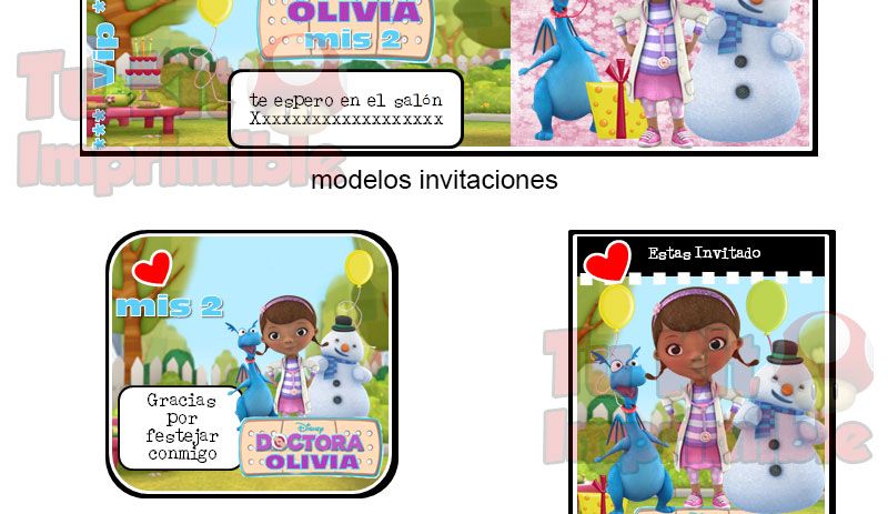 Invitaciones Doctora Juguetes