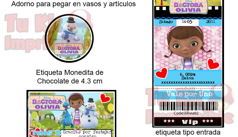 Invitaciones Doctora Juguetes