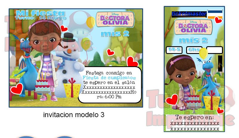 Invitaciones Doctora Juguetes