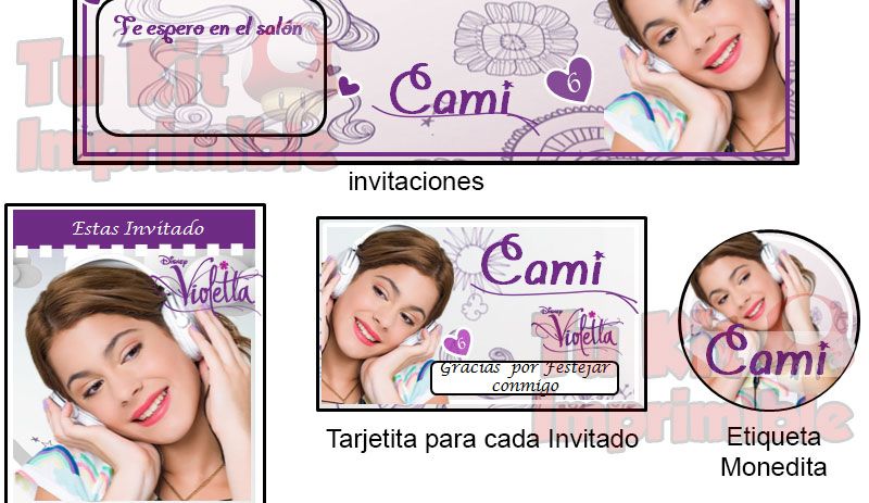 Invitaciones Violetta