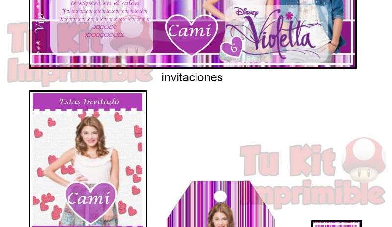 Invitaciones Violetta