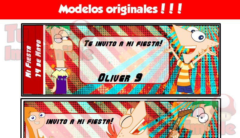 Kit Imprimible Phineas y Ferb
