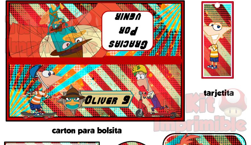 Kit Imprimible Phineas y Ferb