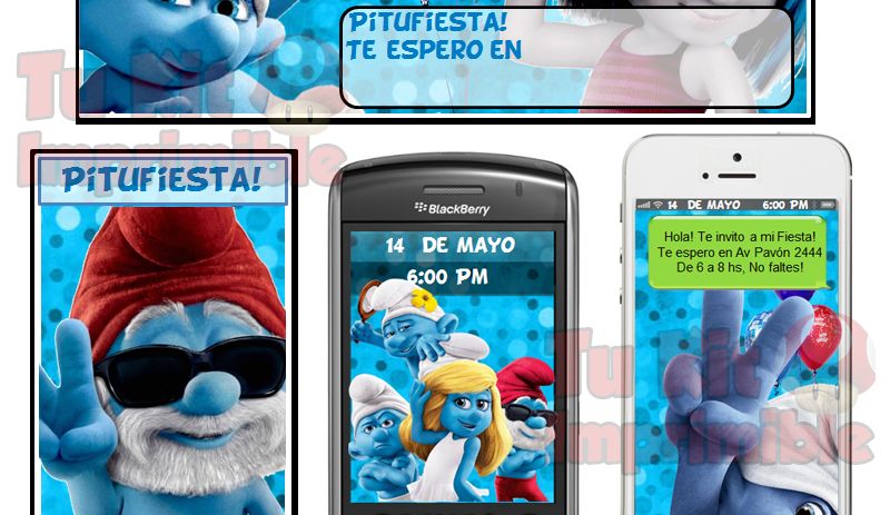 Kit Imprimible Pitufos