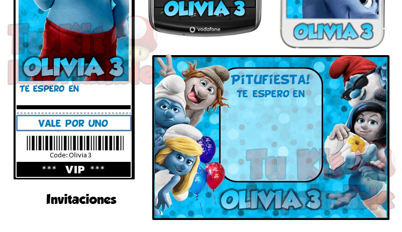 Kit Imprimible Pitufos