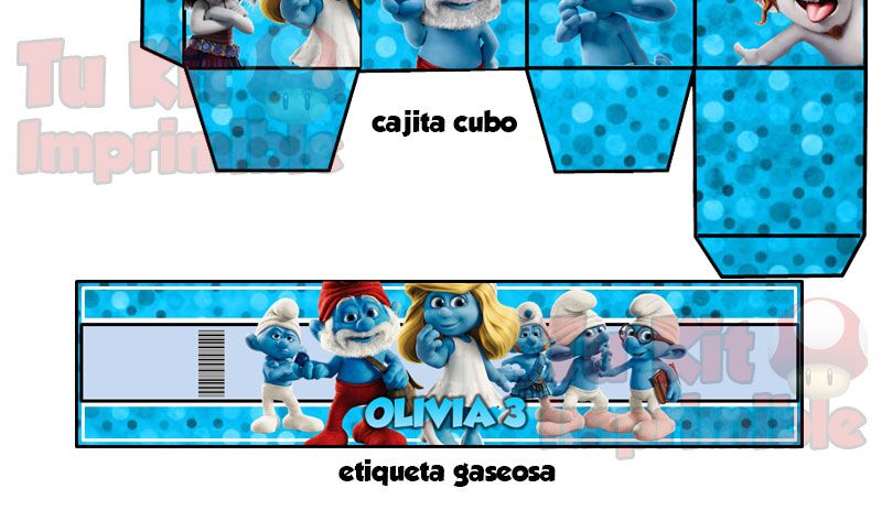 Kit Imprimible Pitufos