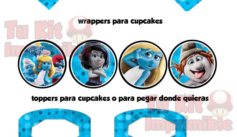 Kit Imprimible Pitufos