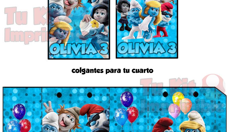 Kit Imprimible Pitufos