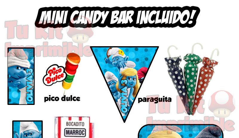 Kit Imprimible Pitufos