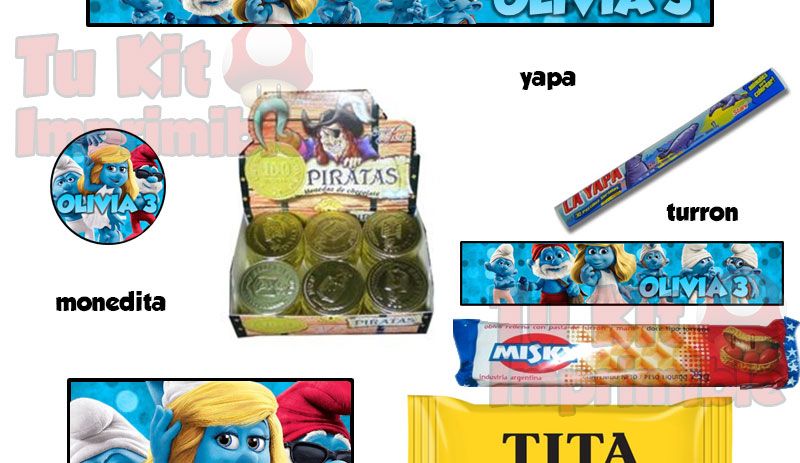Kit Imprimible Pitufos