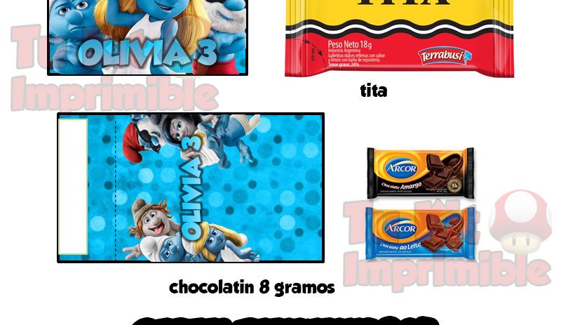 Kit Imprimible Pitufos
