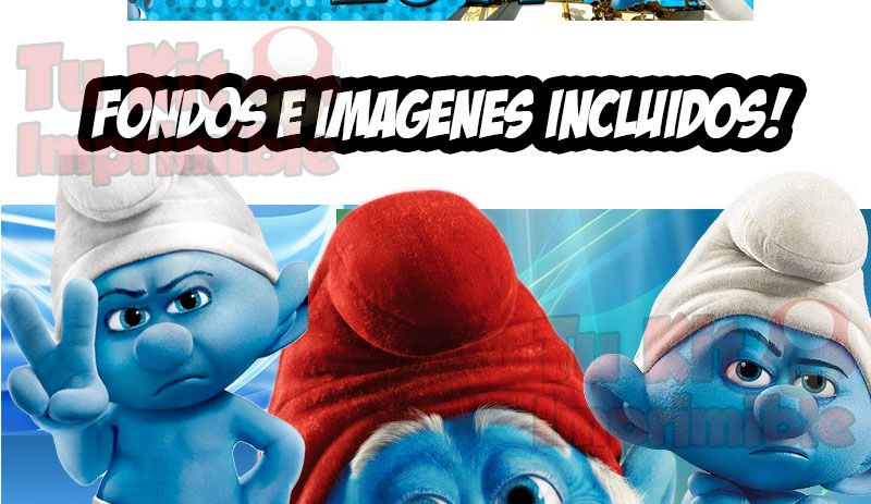 Kit Imprimible Pitufos