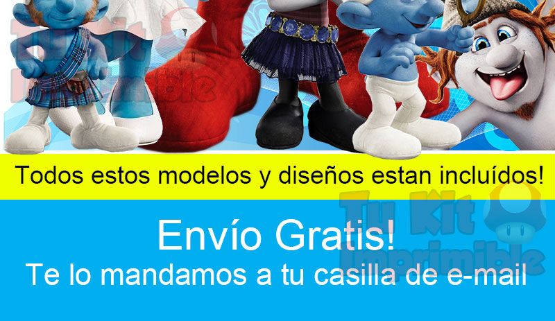 Kit Imprimible Pitufos