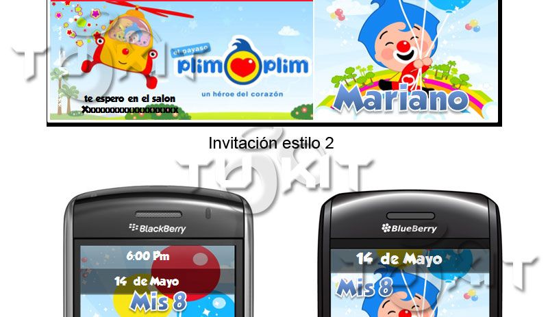 invitaciones plim plim