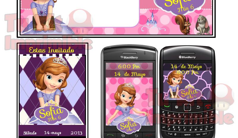 Kit Imprimible Princesita Sofia