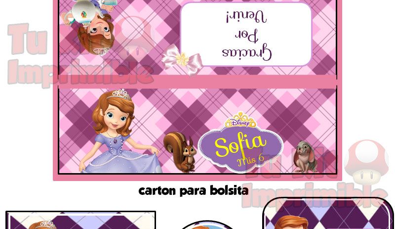 Kit Imprimible Princesita Sofia