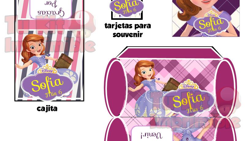 Kit Imprimible Princesita Sofia