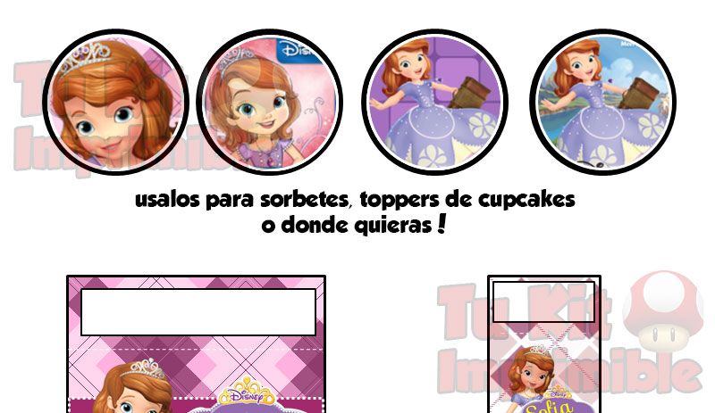 Kit Imprimible Princesita Sofia