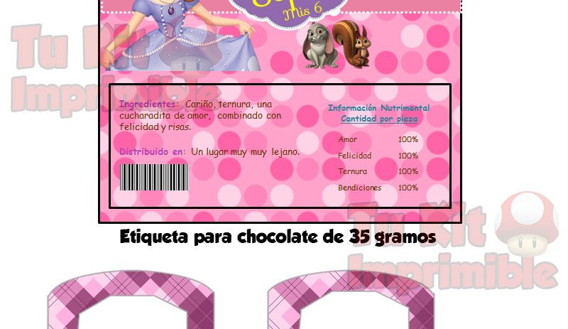 Kit Imprimible Princesita Sofia
