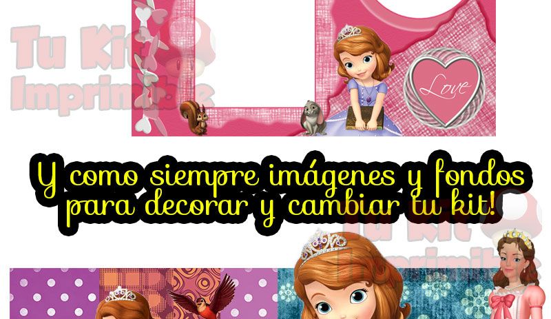 Kit Imprimible Princesita Sofia