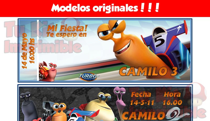 Kit Imprimible Turbo