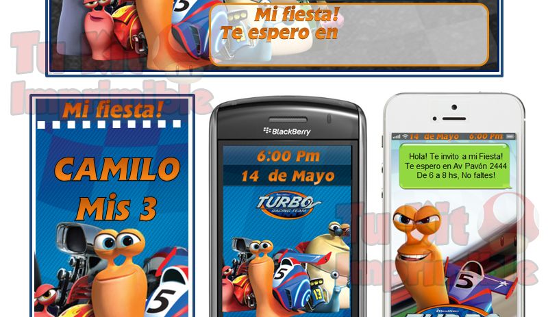 Kit Imprimible Turbo