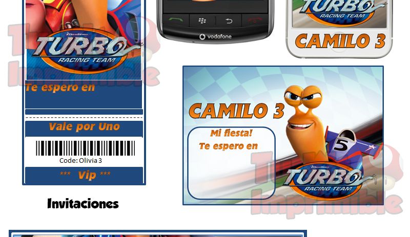 Kit Imprimible Turbo
