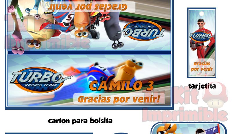 Kit Imprimible Turbo