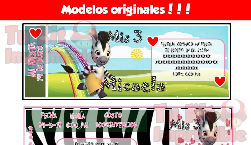 invitaciones zou