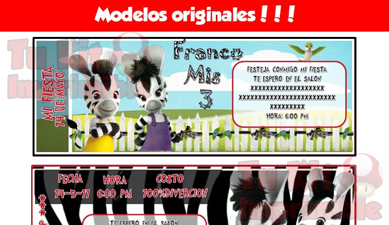 invitaciones zou