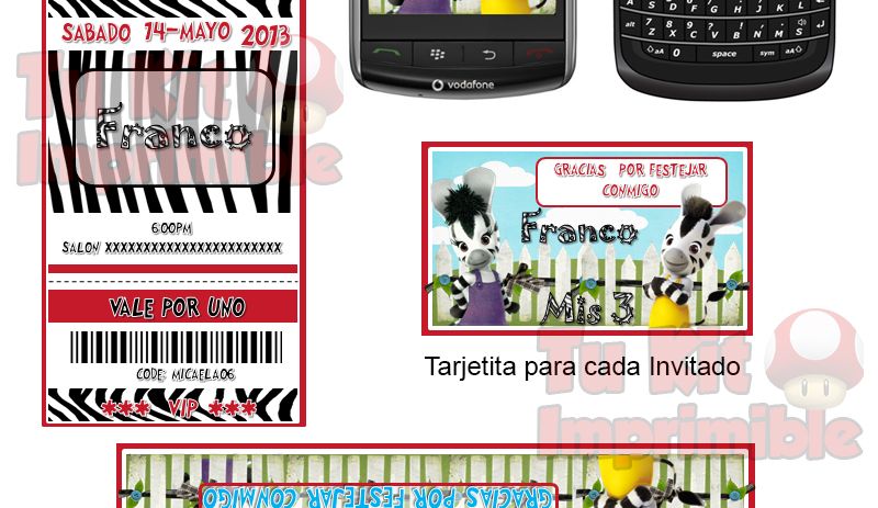 invitaciones zou