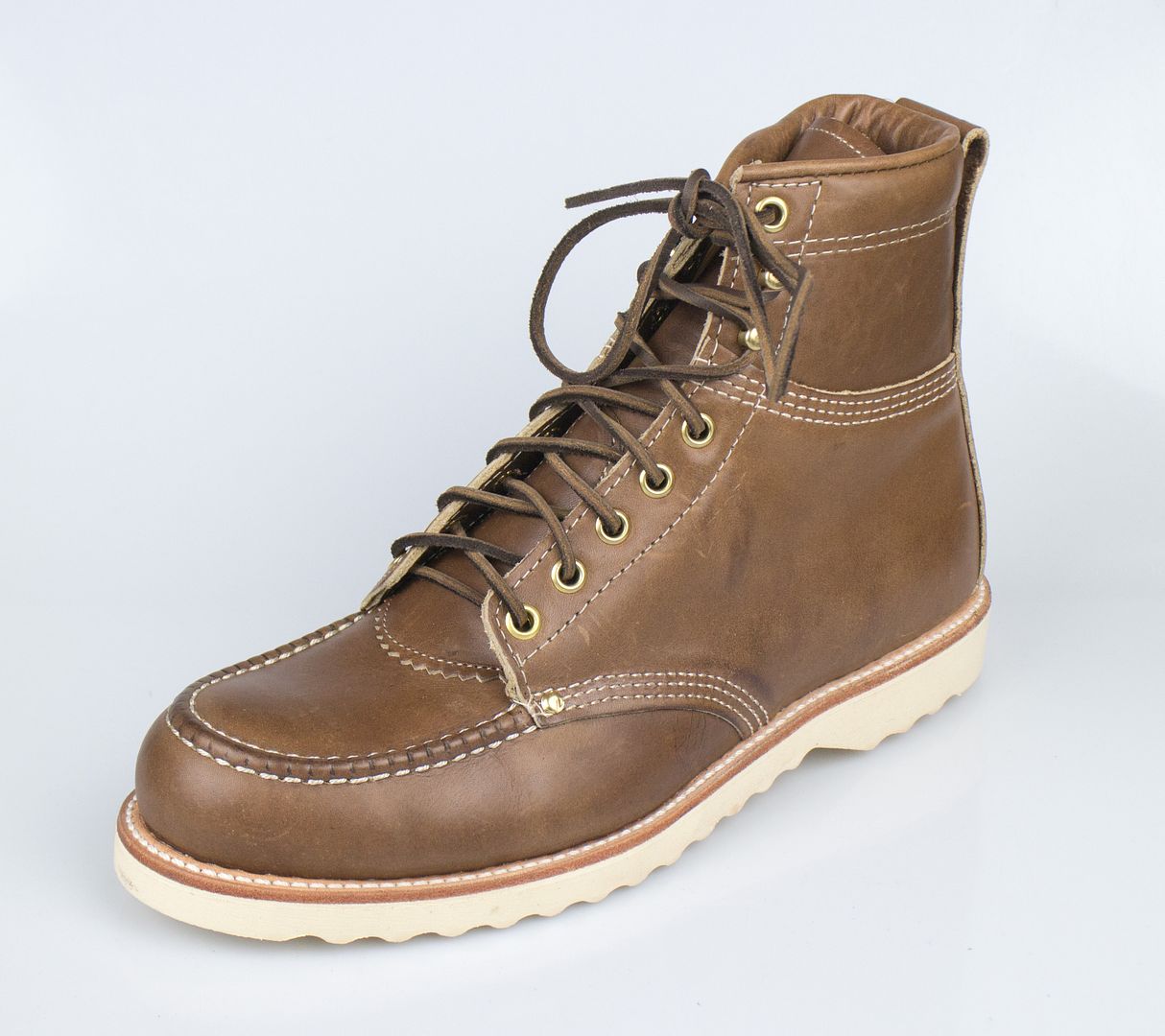 NIB. RALPH LAUREN DOUBLE RL RRL Brunel Brown Leather Boots Shoes 9.5