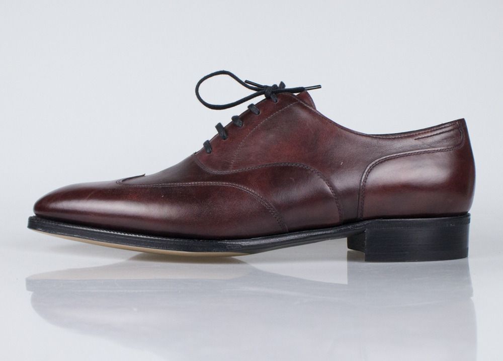 New JOHN LOBB Warwick Claret Misty Calf Leather Oxford Shoes Size 10 U