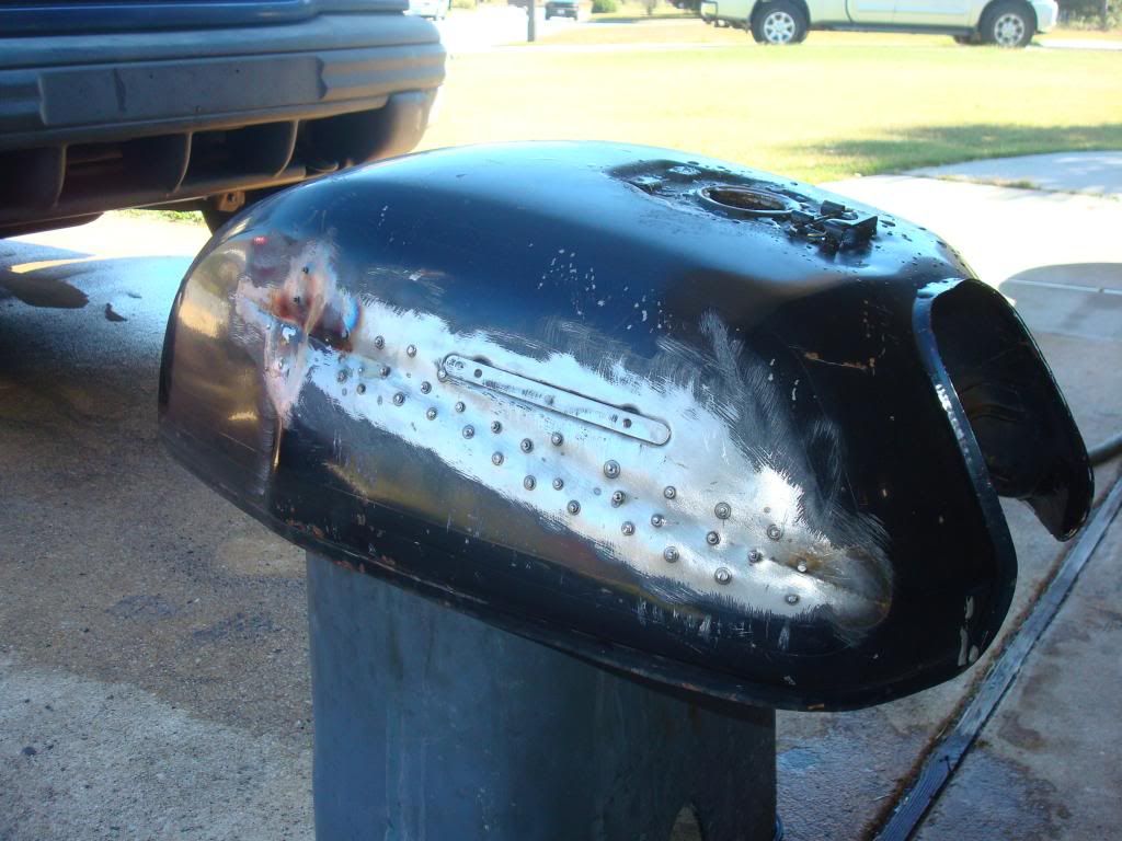 Gas tank dent repair