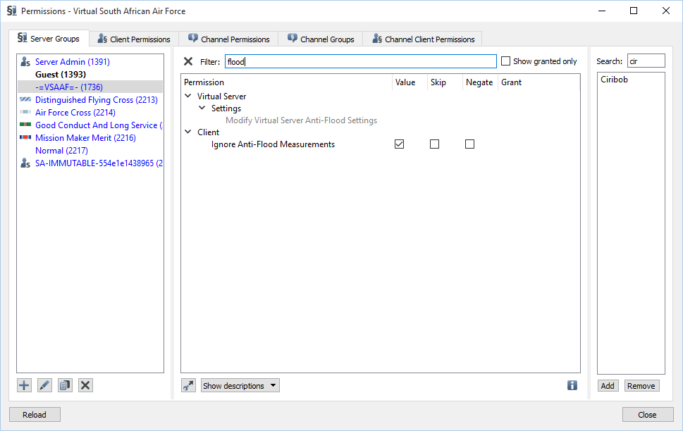 Permissions alt text