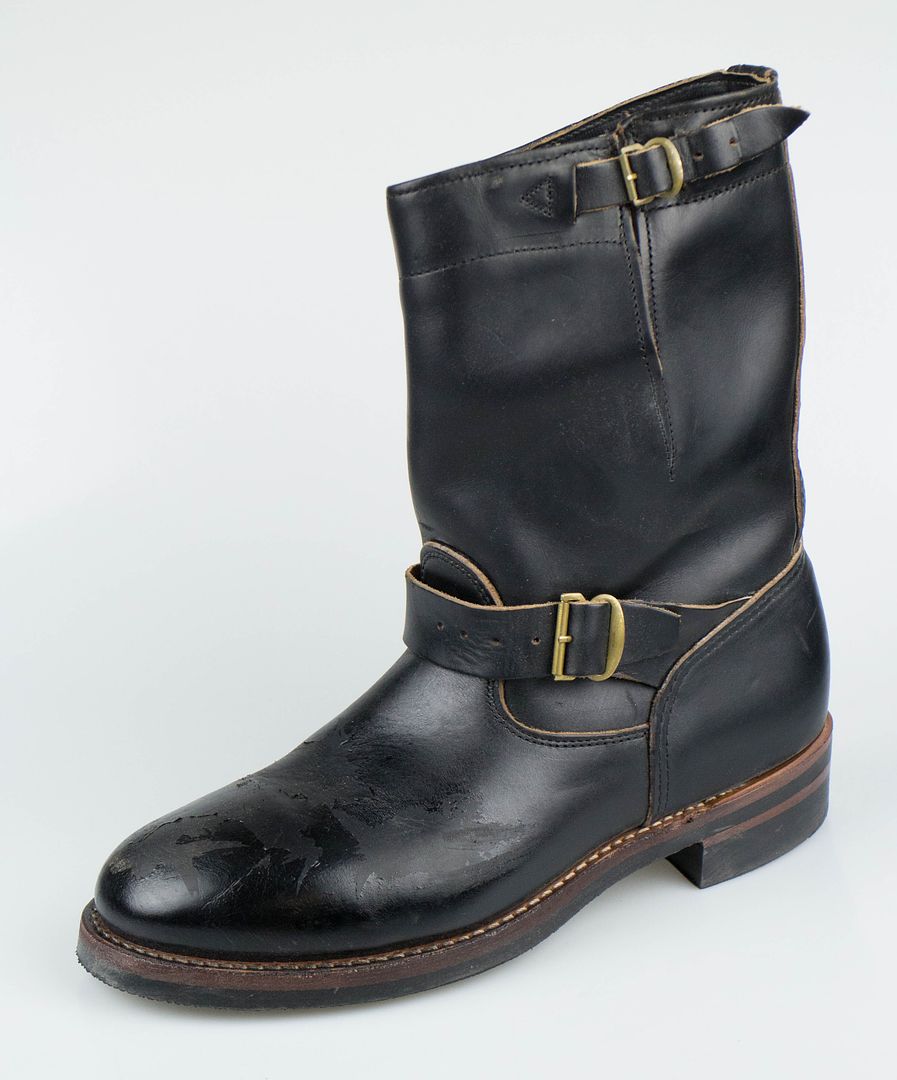 NIB. RALPH LAUREN DOUBLE RL RRL Murdock Black Leather Boots Shoes 9.5 ...