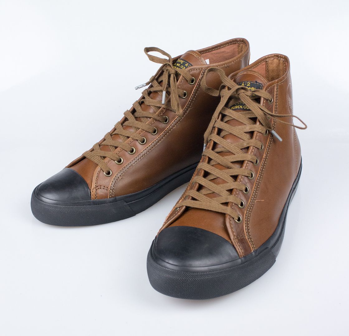 NIB. RALPH LAUREN DOUBLE RL RRL Mayport Brown Leather Boots Shoes 11 ...