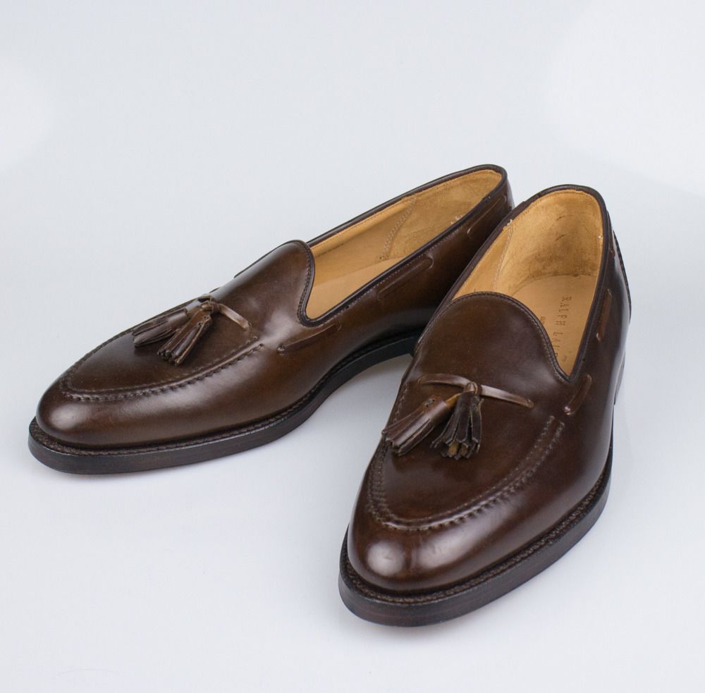 New. C&J for RALPH LAUREN ENGLAND Marlow Cordovan Tassel Loafer Shoes ...