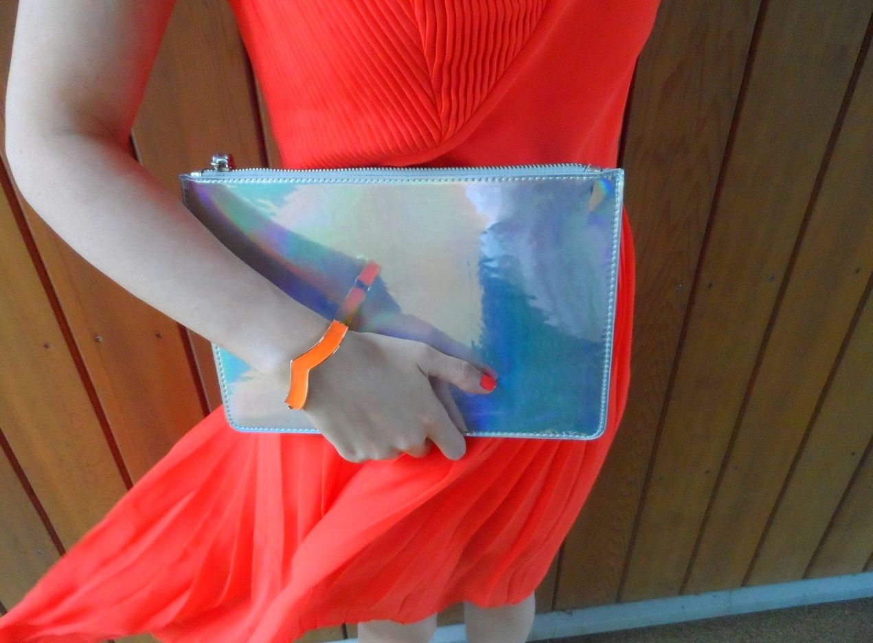 New Look Holographic Clutch Bag