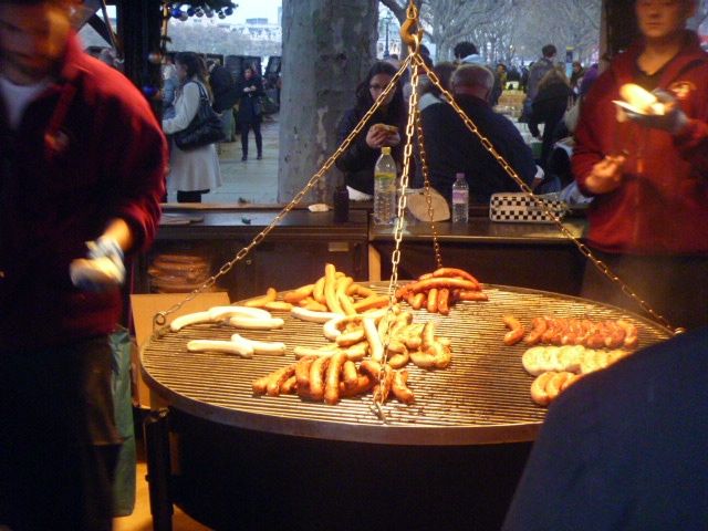 sausages christmas market