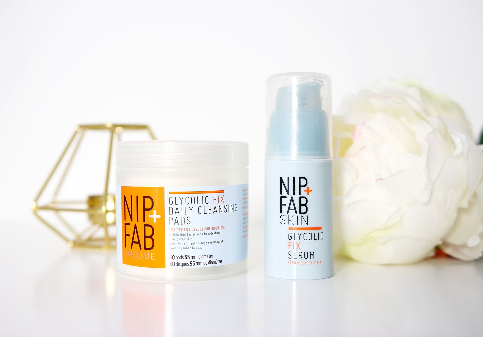 Ni + Fab Glycolic FixDaily Cleansing Pads & Serum