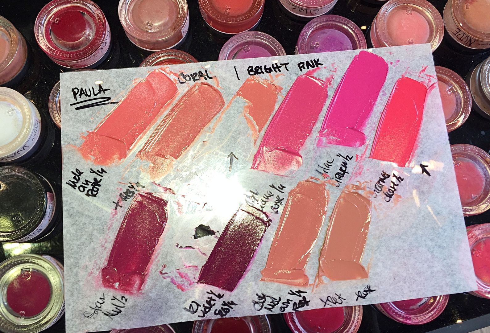 Bite Beauty Lip Lab Sheet of colours