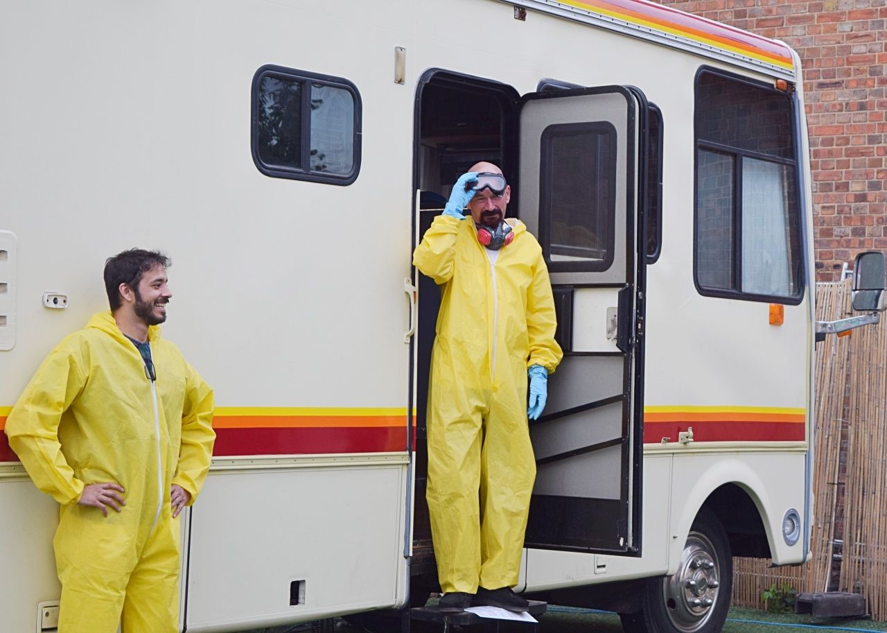 Walter White lookalike at breaking bad pop-up