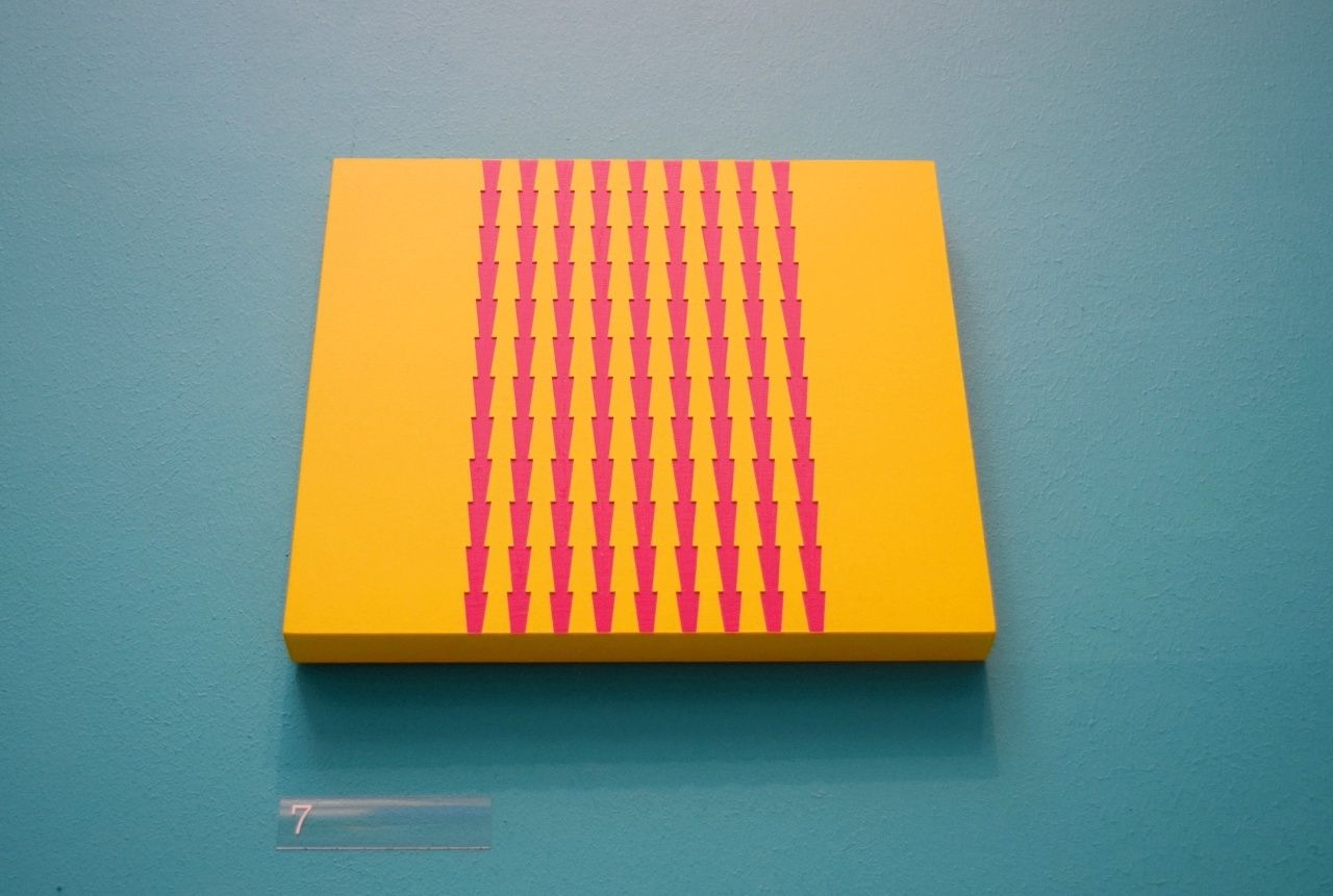 Thorns Purple & Yellow Tess Jaray RA Summer Exhibition 2015