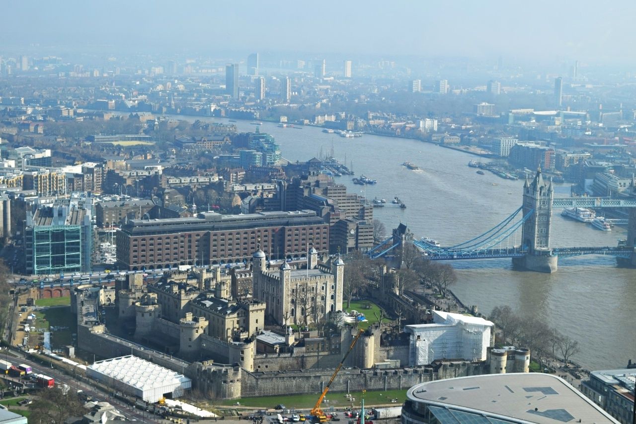 Tower of London view from Sky Garden