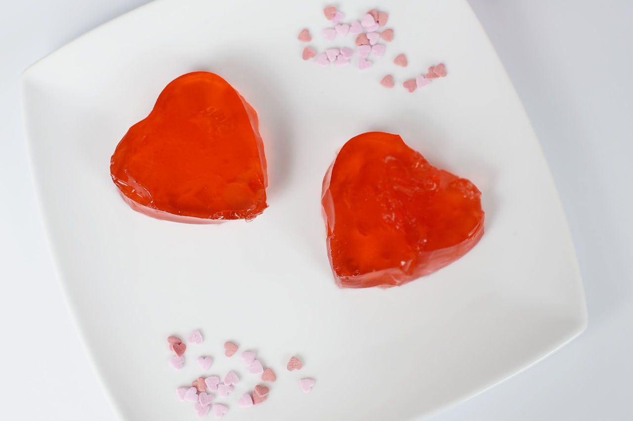 Love heart jellies